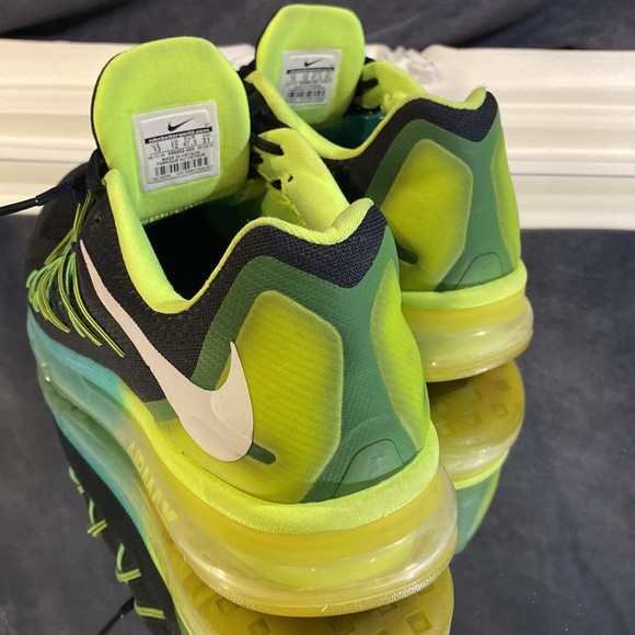 Airmax 360s fluorescent, yellow, and aqua - Picture 2 of 4